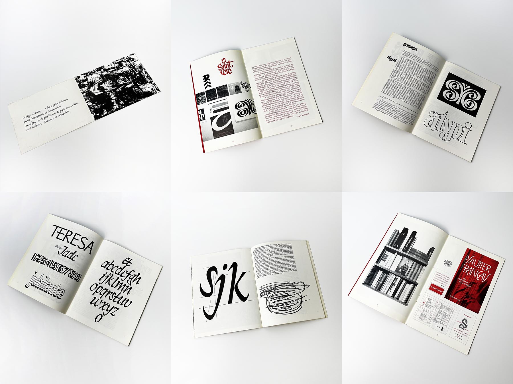 Folletos y revistas en las que aparece la obra de Jacques Devillers.