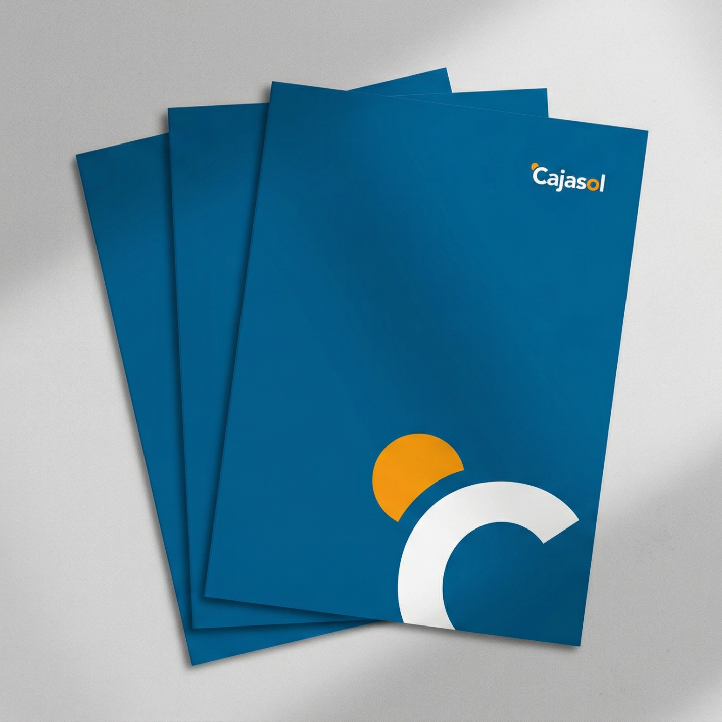 Carpeta corporativa de Identidad corporativa Cajasol.
