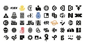 Logotipos diseñados por José María Cruz Novillo: Correos, Renfe, Policía Nacional y PSOE