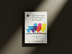 Diseño de cartel para eventos del Campeonato Ornitológico de España