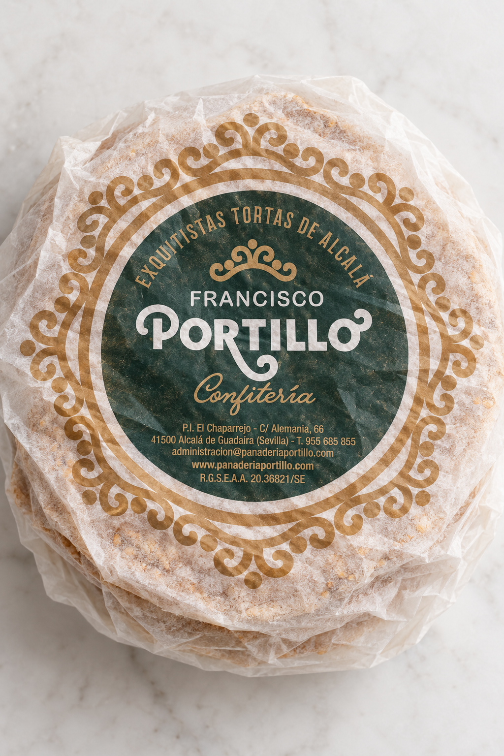 Tortas de Alcalá con etiqueta de Francisco Portillo